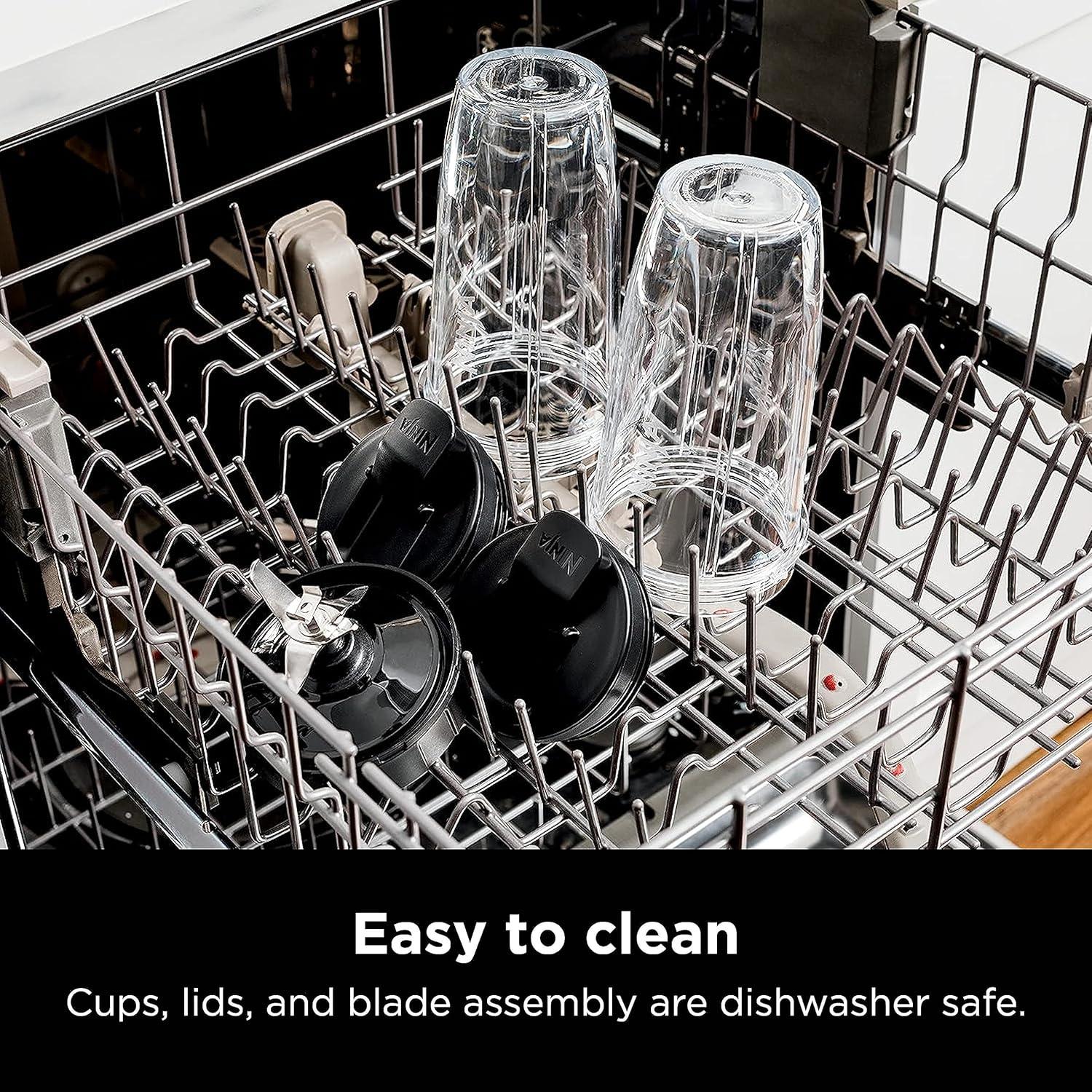 imageNinja Blender Nutri Pro Single Serve For Smoothies Salsa Shakes and Frozen Drinks Includes 2 Smoothie Cups ampamp Lids Crushes Ice Fruit ampamp Veggies Silver BN401Auto Blend