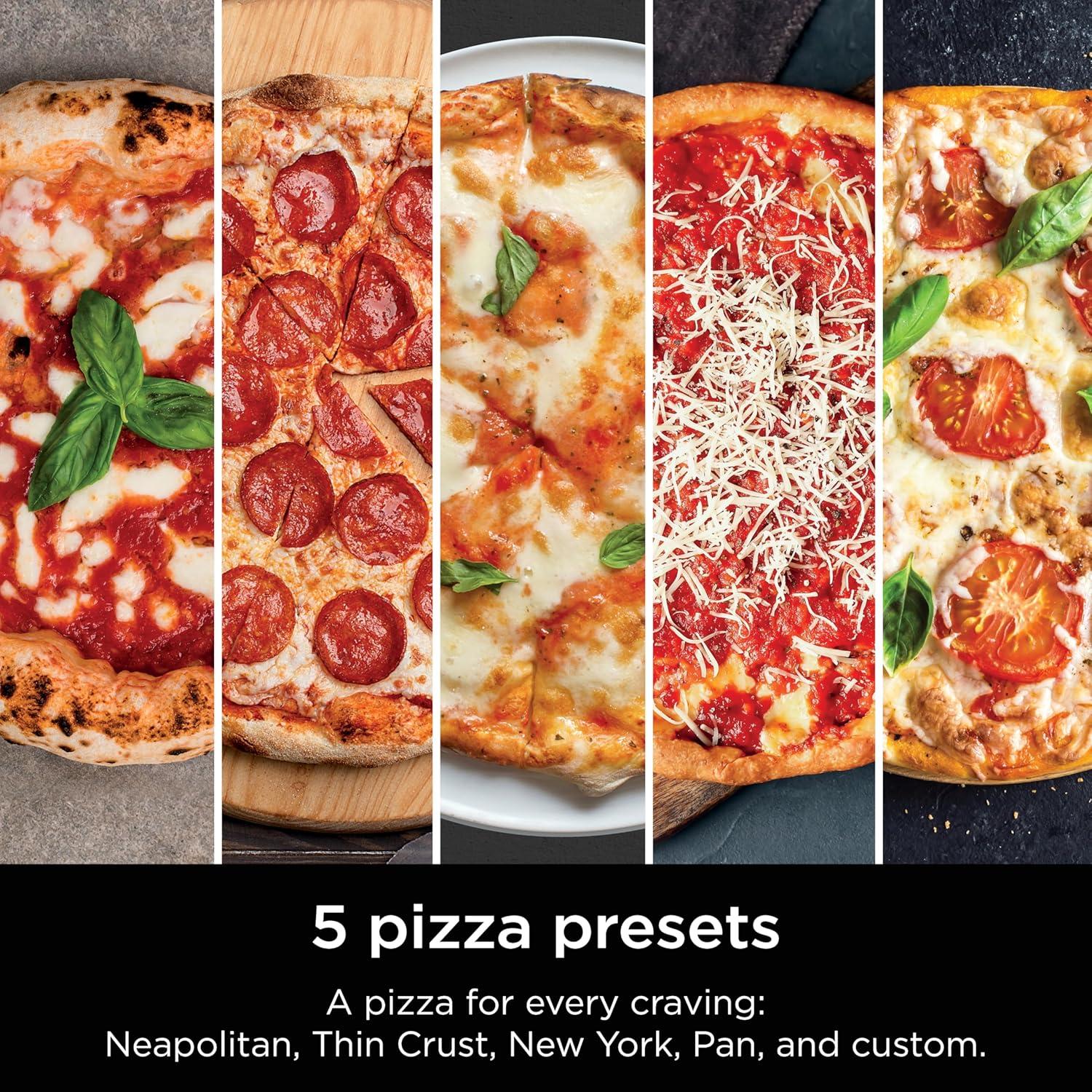 imageNinja Artisan Outdoor Pizza Oven 12inch 3minute Pizza Neapolitan Thin Crust New York Chicago Custom 700F Max Temperature Electric Heat Bake Broil Proof Warm MO201Pizza Oven