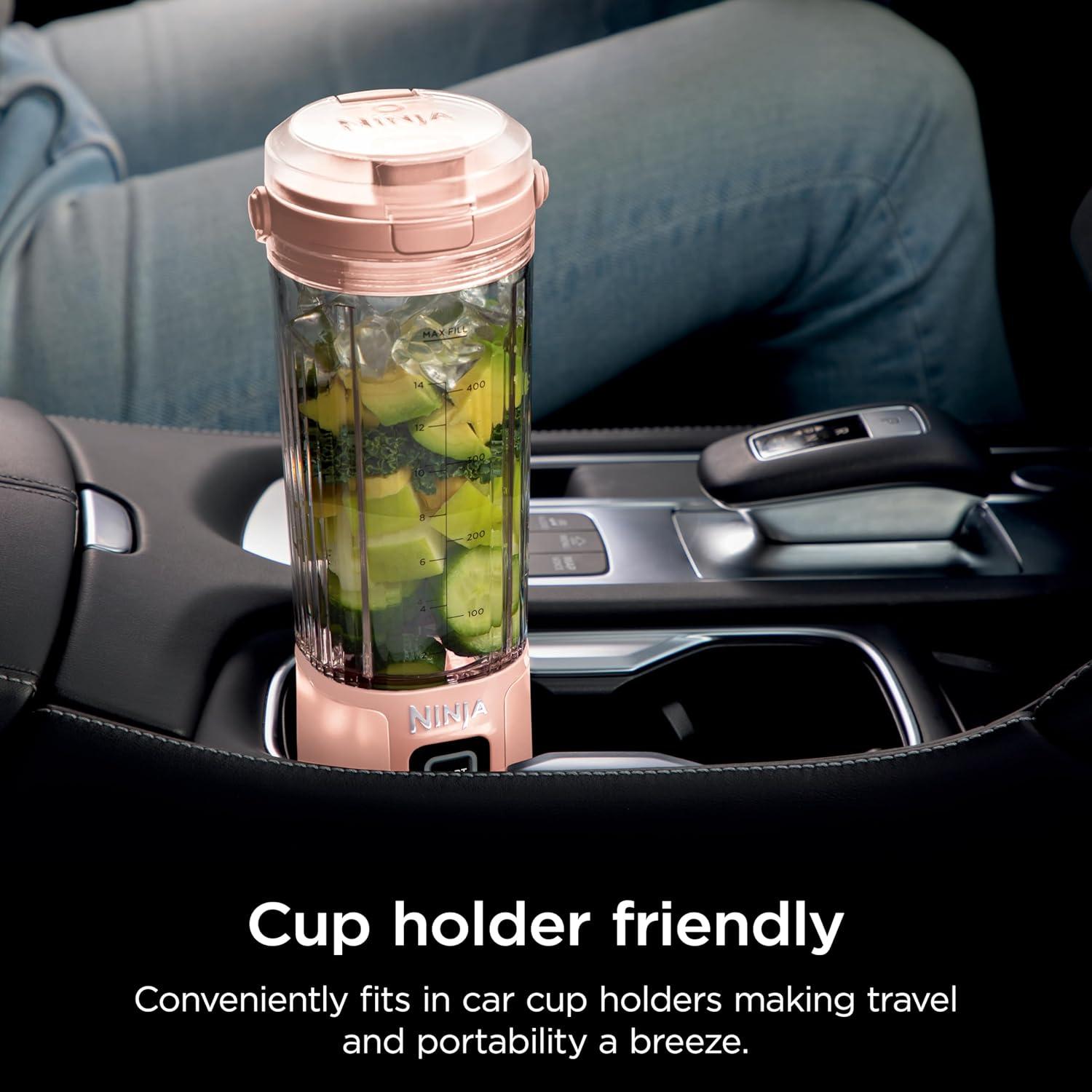 imageNinja BC151CR Blast Portable Blender Cordless 18oz Vessel Personal Blenderfor Shakes ampamp Smoothies BPA Free LeakproofLid ampamp Sip Spout USBC Rechargeable Dishwasher Safe Parts Cranberry RedPeach Stone