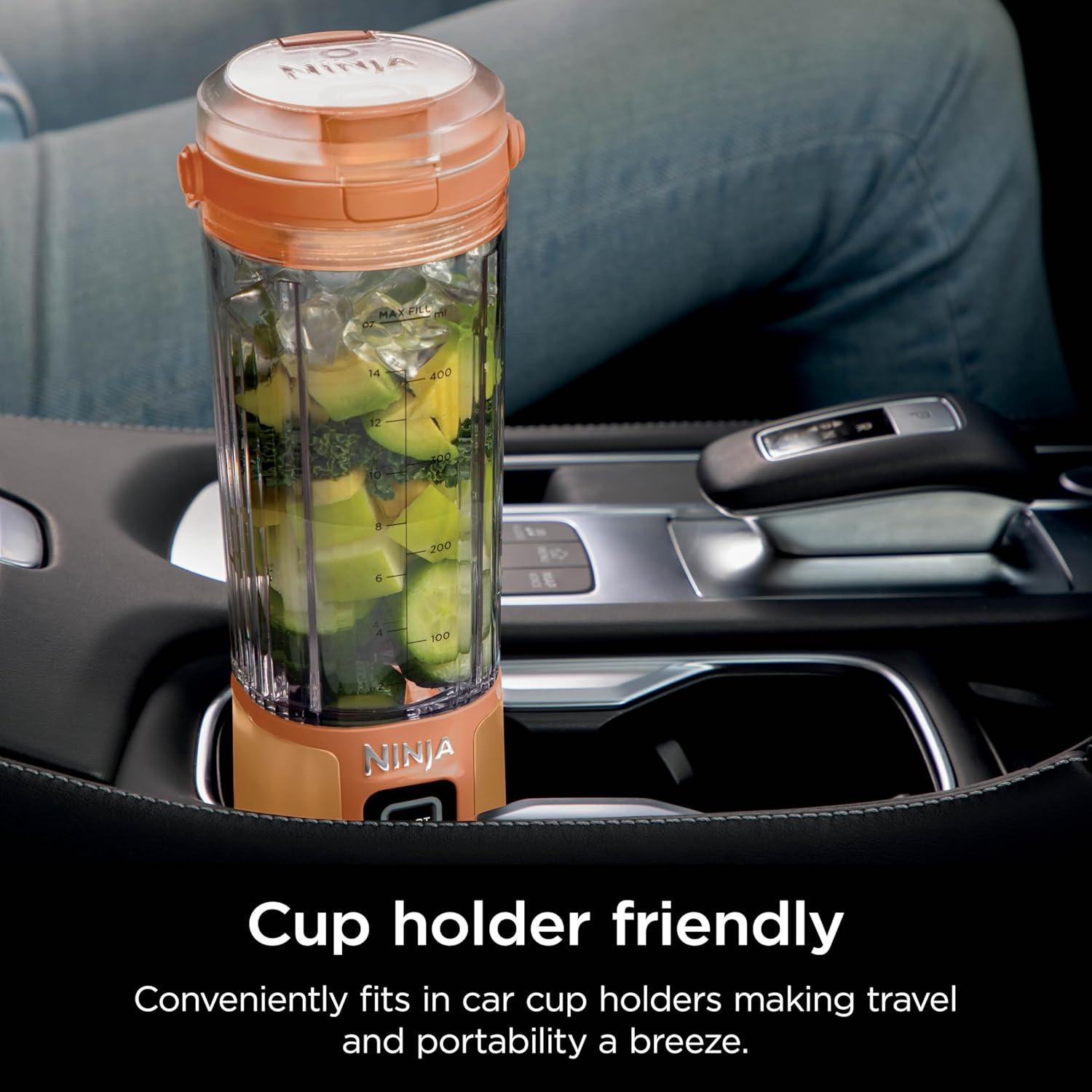 imageNinja BC151CR Blast Portable Blender Cordless 18oz Vessel Personal Blenderfor Shakes ampamp Smoothies BPA Free LeakproofLid ampamp Sip Spout USBC Rechargeable Dishwasher Safe Parts Cranberry RedOrange