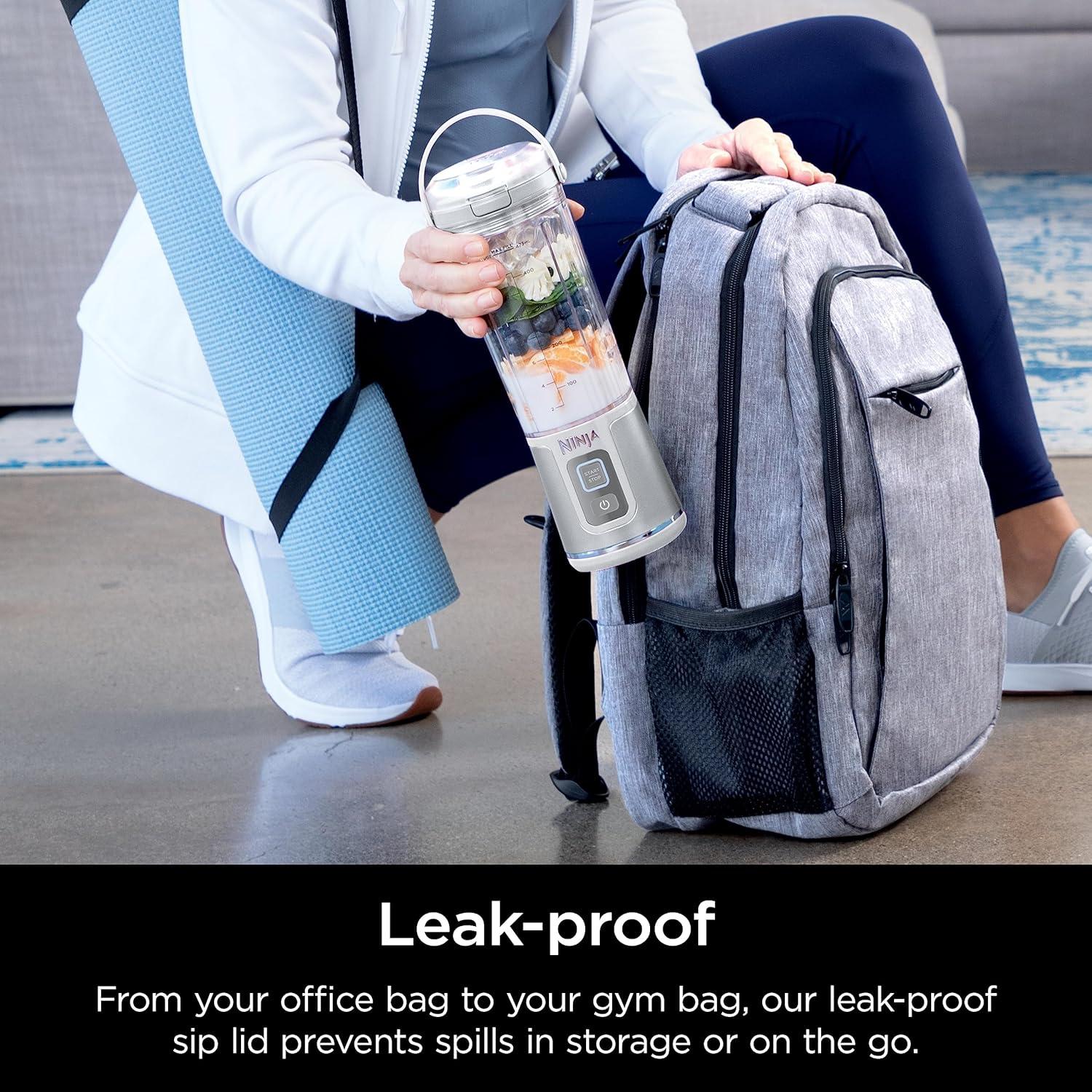 imageNinja BC151CR Blast Portable Blender Cordless 18oz Vessel Personal Blenderfor Shakes ampamp Smoothies BPA Free LeakproofLid ampamp Sip Spout USBC Rechargeable Dishwasher Safe Parts Cranberry RedWhite