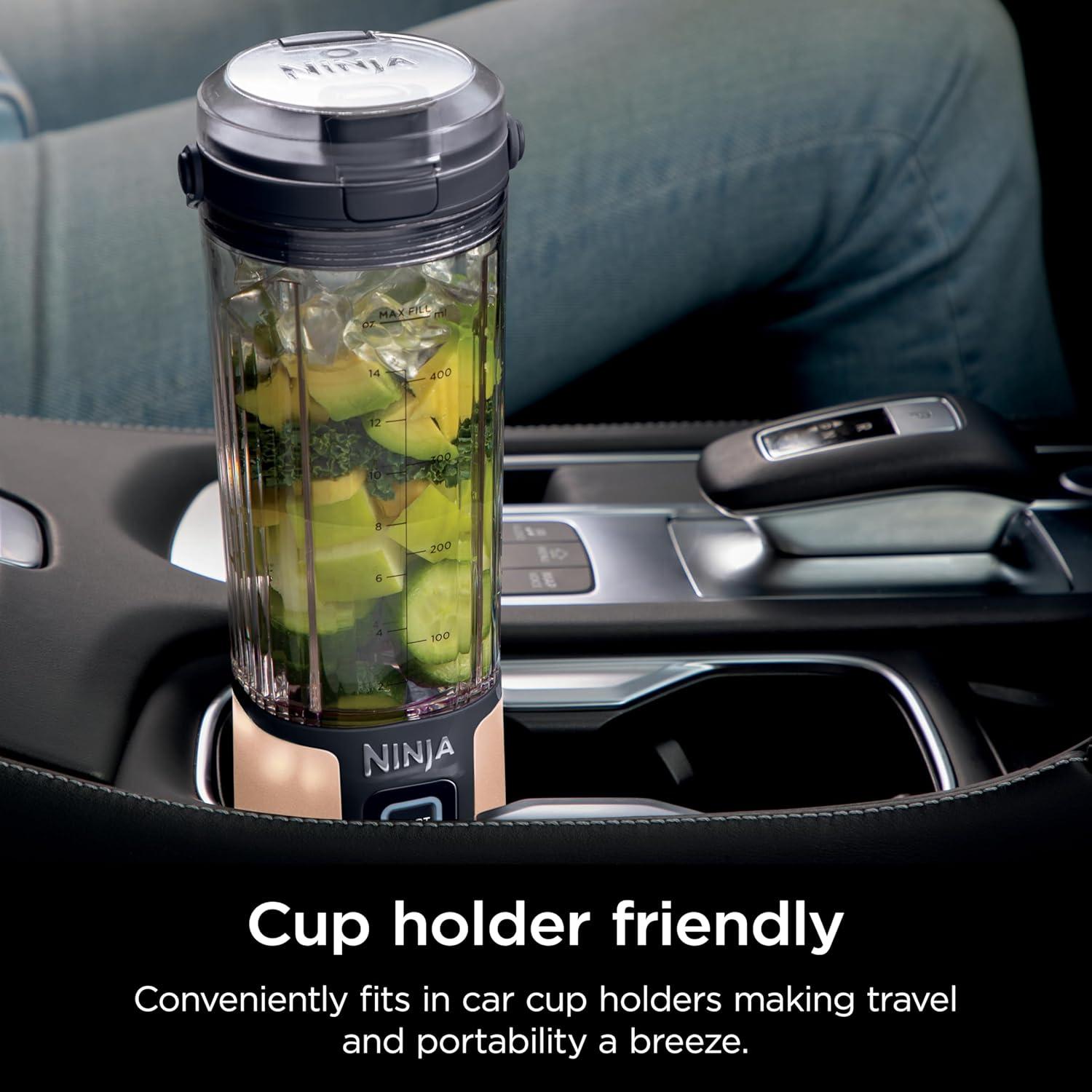 imageNinja BC151CR Blast Portable Blender Cordless 18oz Vessel Personal Blenderfor Shakes ampamp Smoothies BPA Free LeakproofLid ampamp Sip Spout USBC Rechargeable Dishwasher Safe Parts Cranberry RedMetallic Copper