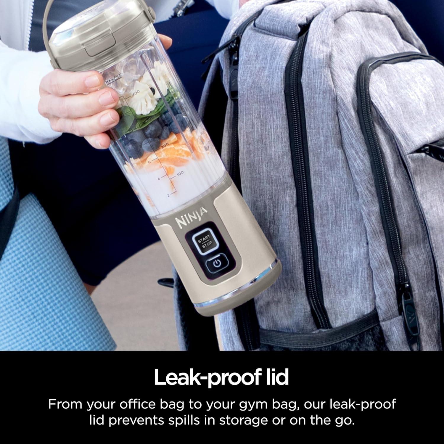 imageNinja BC151CR Blast Portable Blender Cordless 18oz Vessel Personal Blenderfor Shakes ampamp Smoothies BPA Free LeakproofLid ampamp Sip Spout USBC Rechargeable Dishwasher Safe Parts Cranberry RedPeach Stone