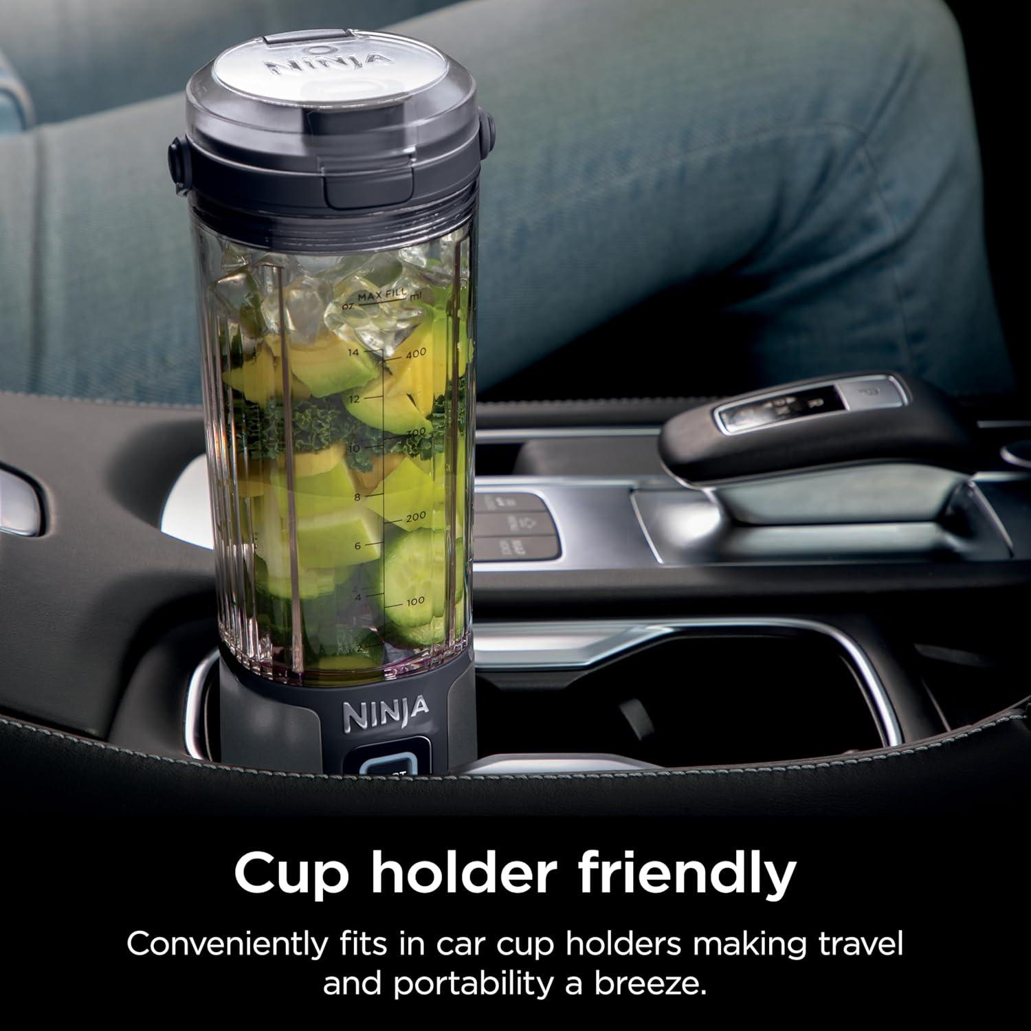 imageNinja BC151CR Blast Portable Blender Cordless 18oz Vessel Personal Blenderfor Shakes ampamp Smoothies BPA Free LeakproofLid ampamp Sip Spout USBC Rechargeable Dishwasher Safe Parts Cranberry RedMetallic Black