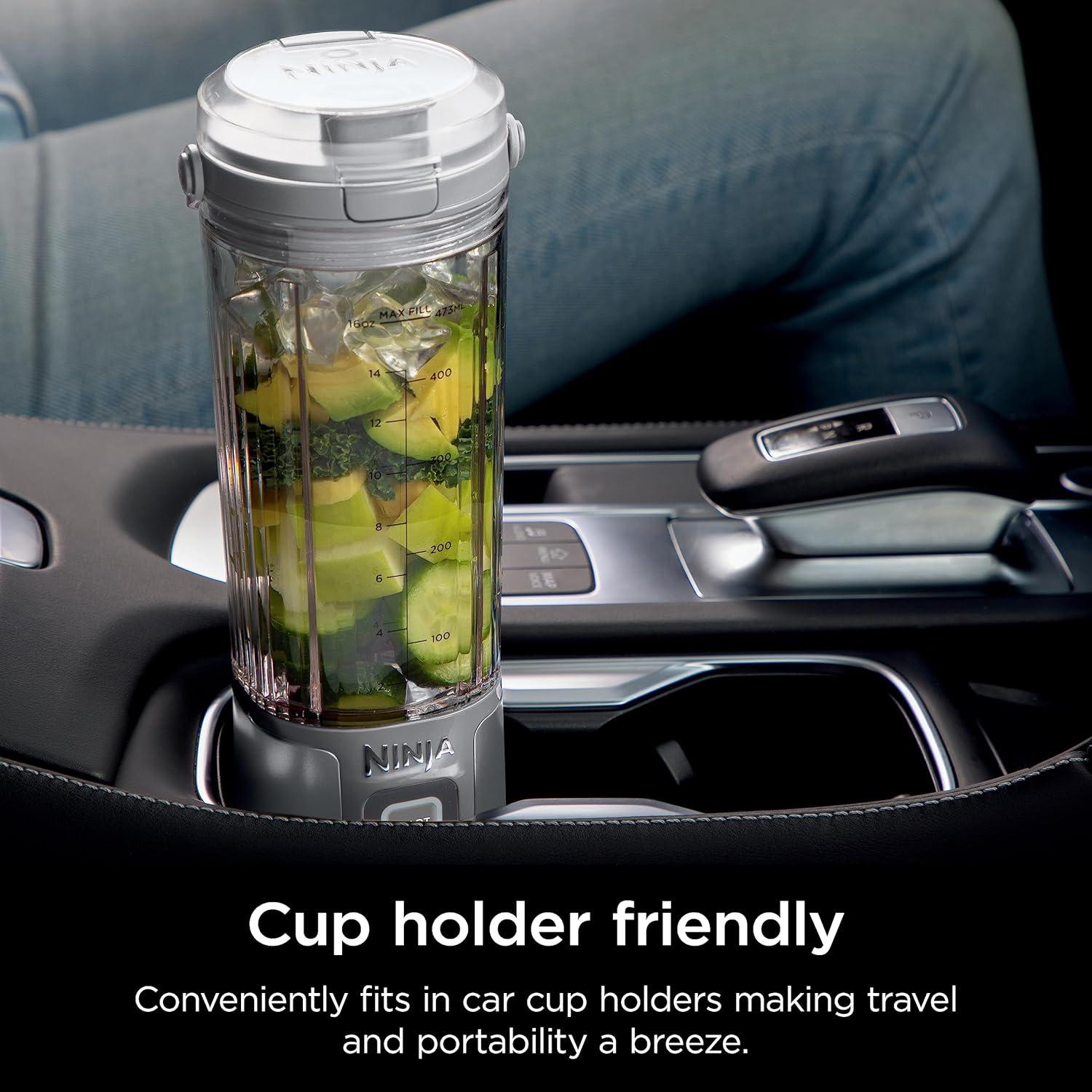 imageNinja BC151CR Blast Portable Blender Cordless 18oz Vessel Personal Blenderfor Shakes ampamp Smoothies BPA Free LeakproofLid ampamp Sip Spout USBC Rechargeable Dishwasher Safe Parts Cranberry RedWhite