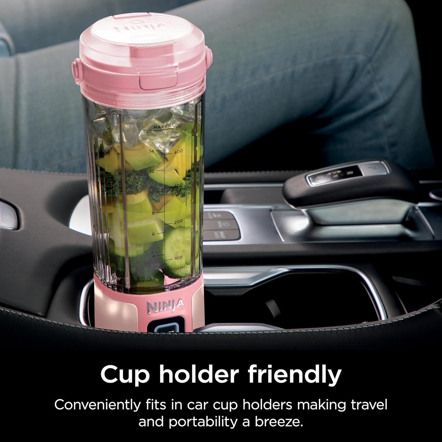 imageNinja BC151CR Blast Portable Blender Cordless 18oz Vessel Personal Blenderfor Shakes ampamp Smoothies BPA Free LeakproofLid ampamp Sip Spout USBC Rechargeable Dishwasher Safe Parts Cranberry RedPink