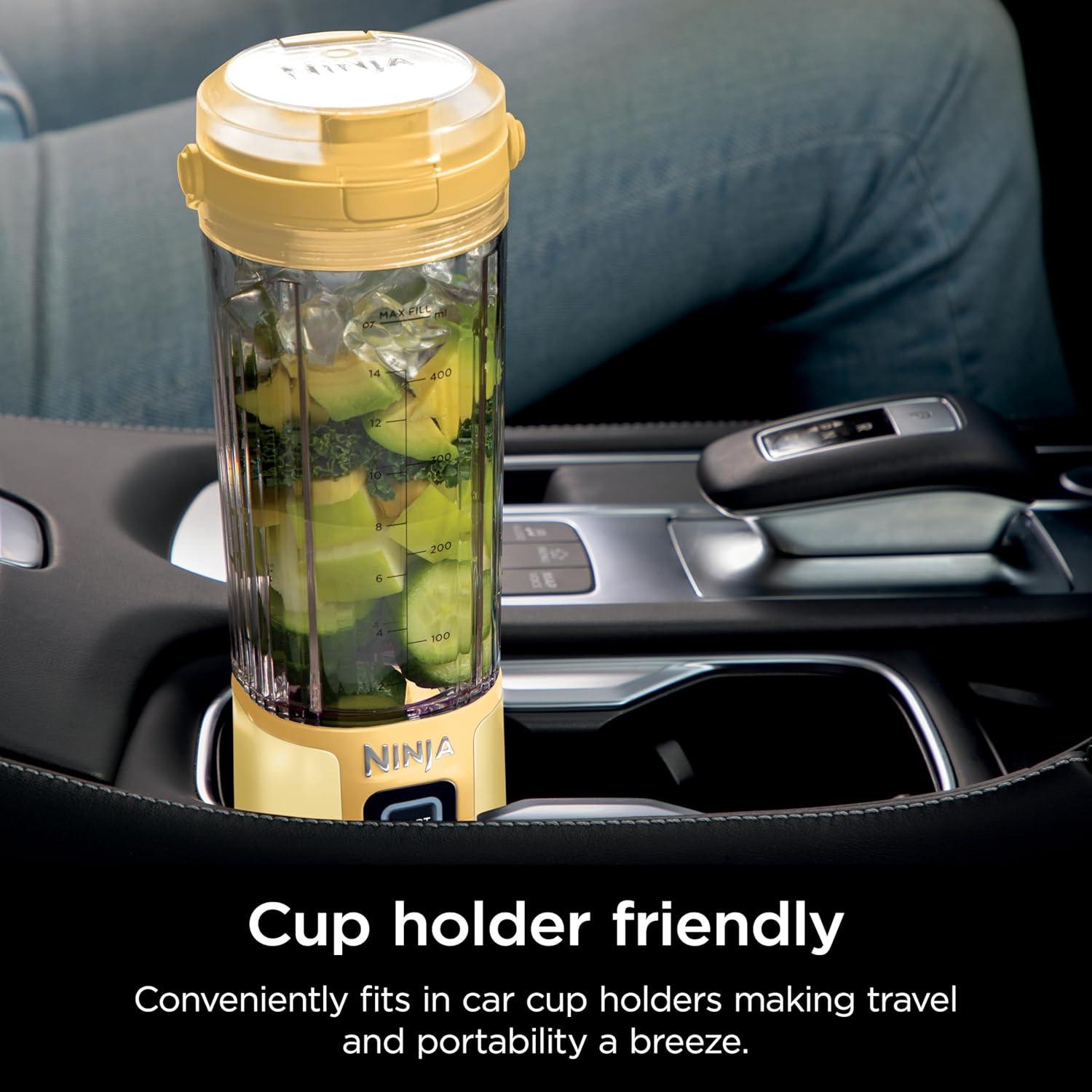 imageNinja BC151CR Blast Portable Blender Cordless 18oz Vessel Personal Blenderfor Shakes ampamp Smoothies BPA Free LeakproofLid ampamp Sip Spout USBC Rechargeable Dishwasher Safe Parts Cranberry RedLemon Meringue