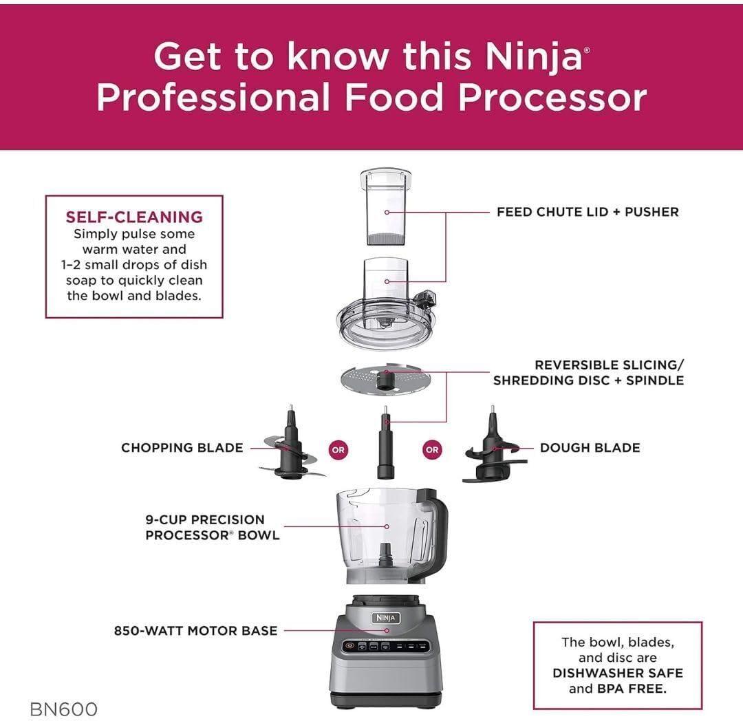 imageNinja BN600 Professional Food Processor Renewed