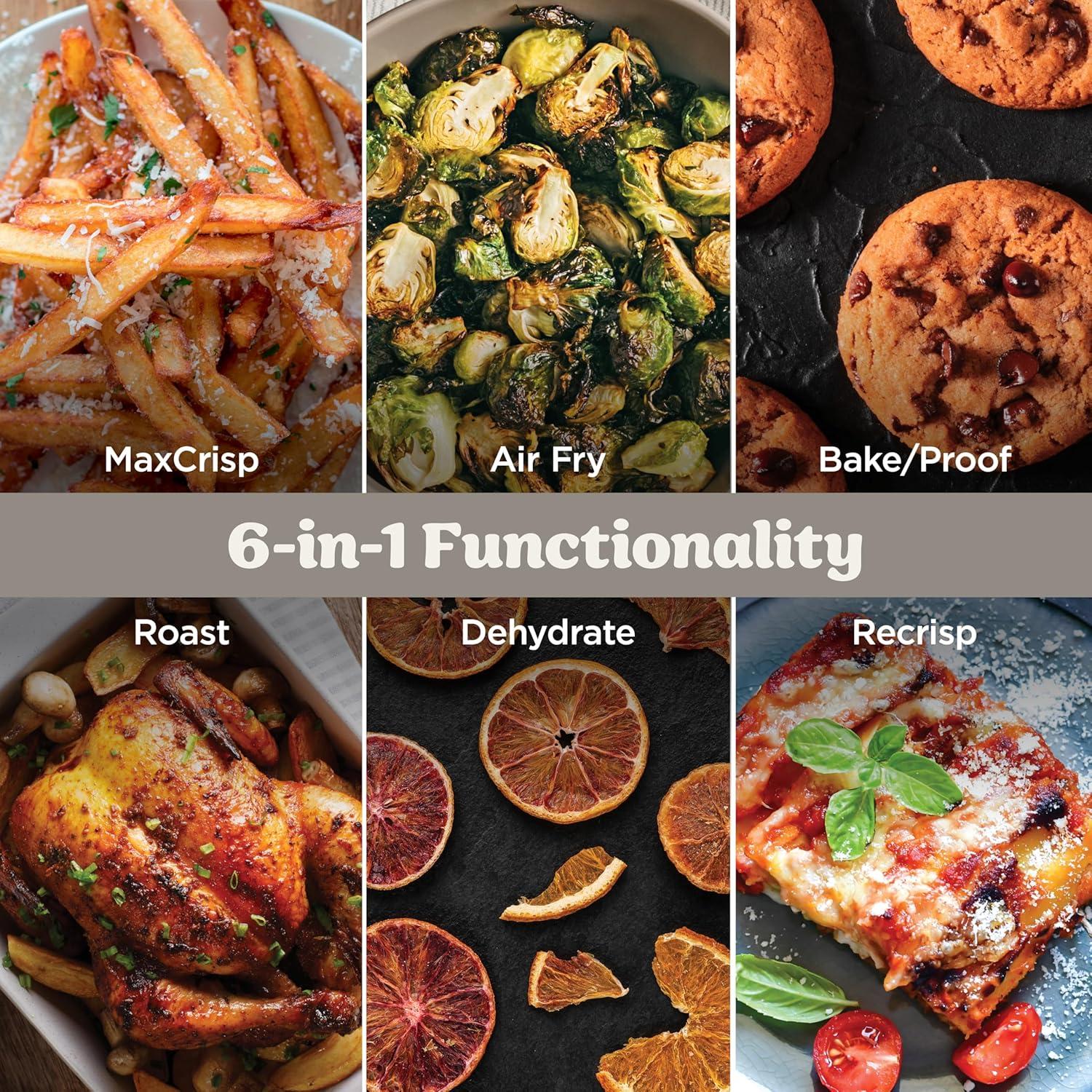 imageNinja Crispi Pro 6in1 Glass Air Fryer 6qt ampamp 25qt Glass Containers with Storage Lids NonToxic Meal Prep Microwave Freezer ampamp Dishwasher Safe Air Fry Bake ampamp More Ash Grey AS101DGBone