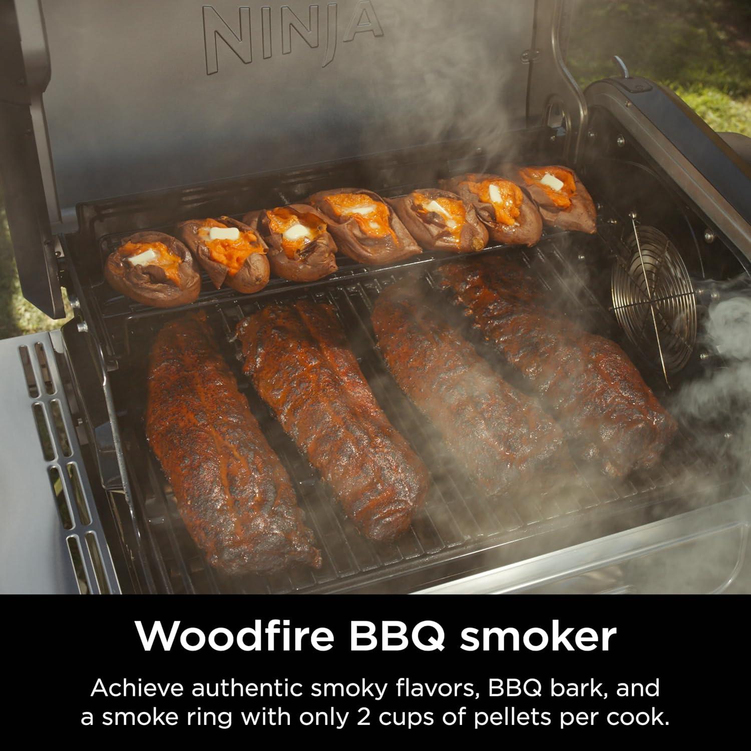 imageNinja FlexFlame Grill and Smoker Electric and Propane Grill Roaster BBQ Grill 5in1 Cooking System 3 Burner Digital Control Outdoor Cooking Griddle Pizza Maker Stainless Steel PG301PG301