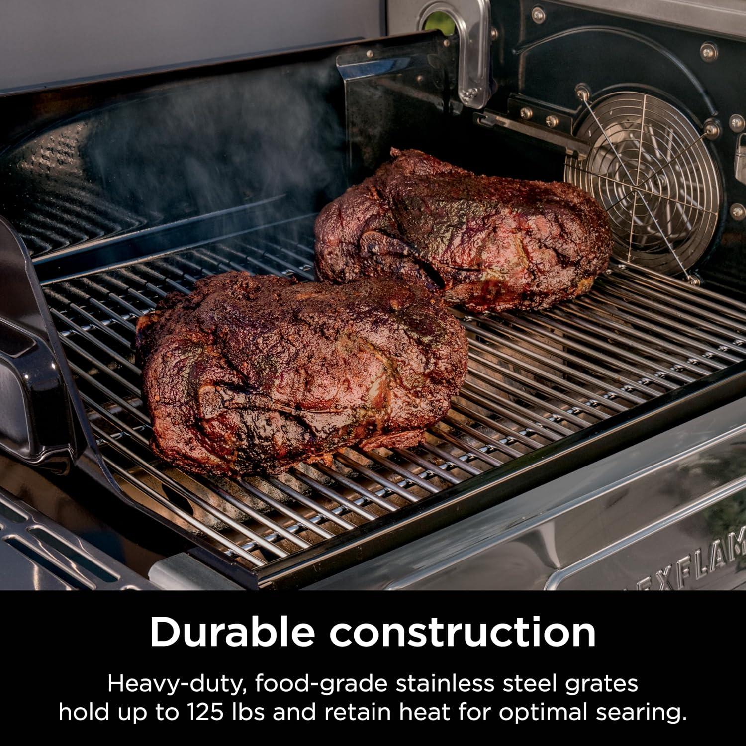 imageNinja FlexFlame Stainless Steel Grill Grates Set of 2 Durable Easy to Clean Heat Retaining Upgrade for FlexFlame XSKGRILLGRATE