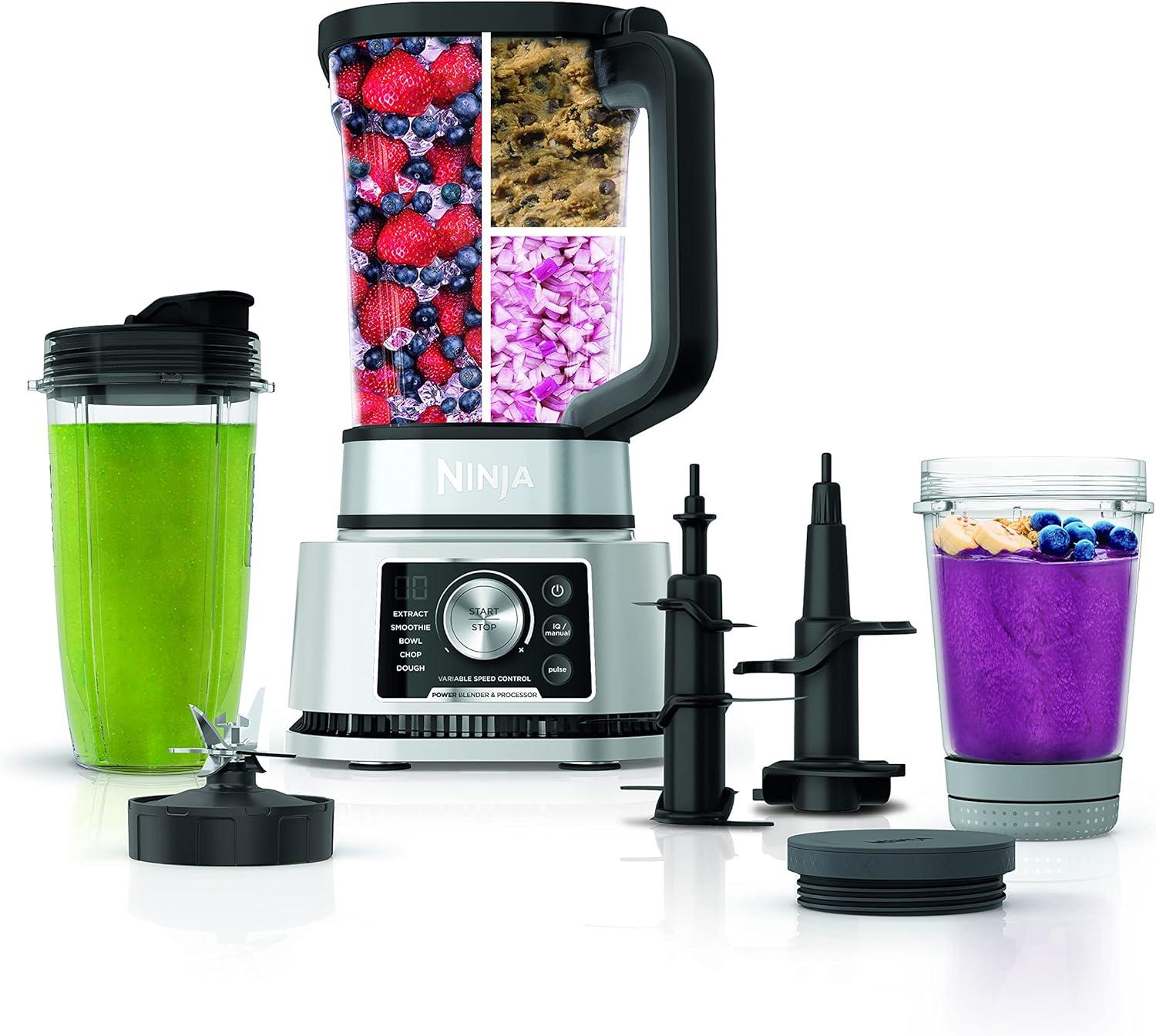 imageNinja Foodi Power Blender ampamp Processor System with Smoothie Bowl Maker and Nutrient Extractor BlackSilver SS351C Canadian Edition 72ozBlender