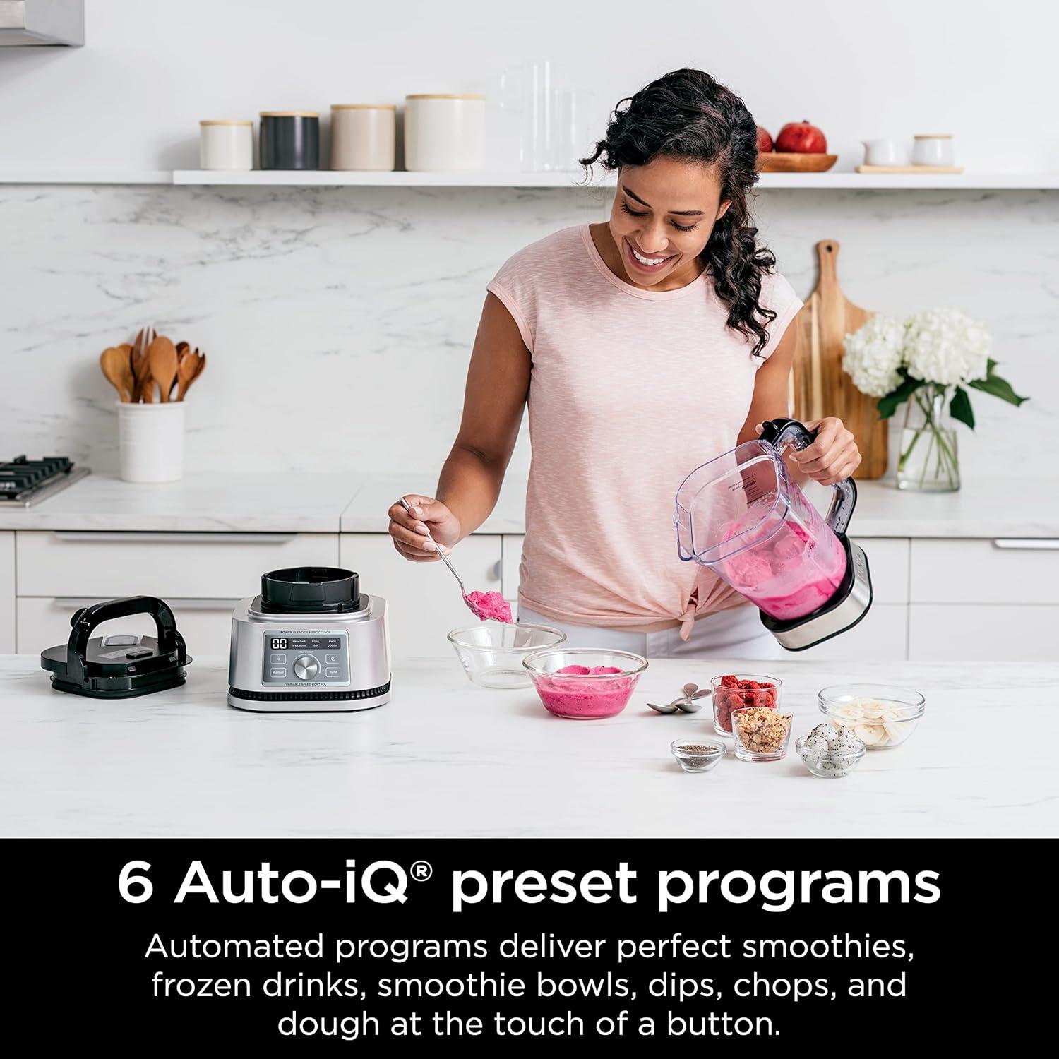 imageNinja Foodi SS201 Power Blender ampamp Processor 3in1 Crushing Blender Dough Mixer and Food Processor 1400WP smartTORQUE 6 AutoiQ Presets