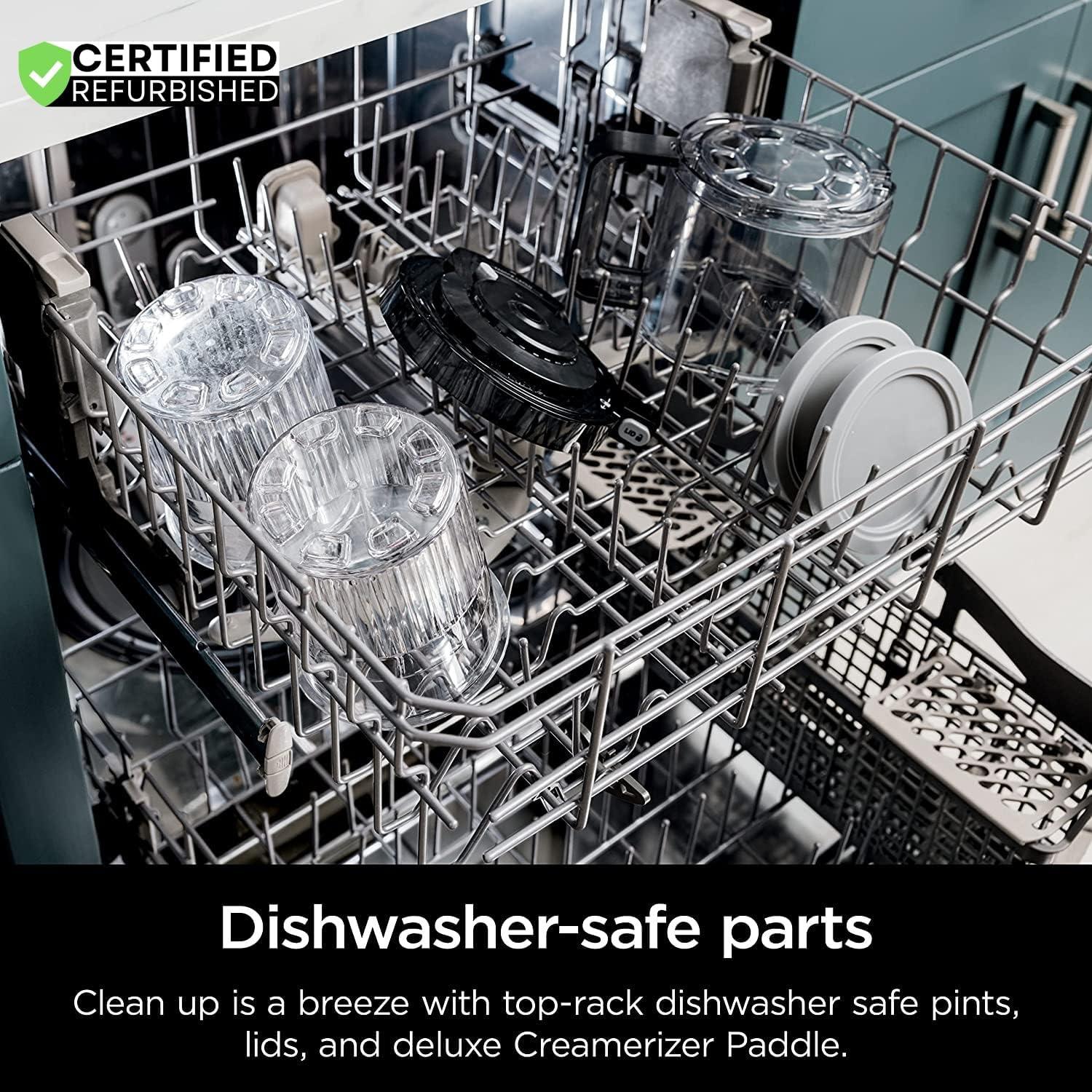 imageNinja NC501 CREAMi Deluxe 11in1 XL Ice Cream Maker Silver Renewed Bundle with 2 YR CPS Enhanced Protection Pack