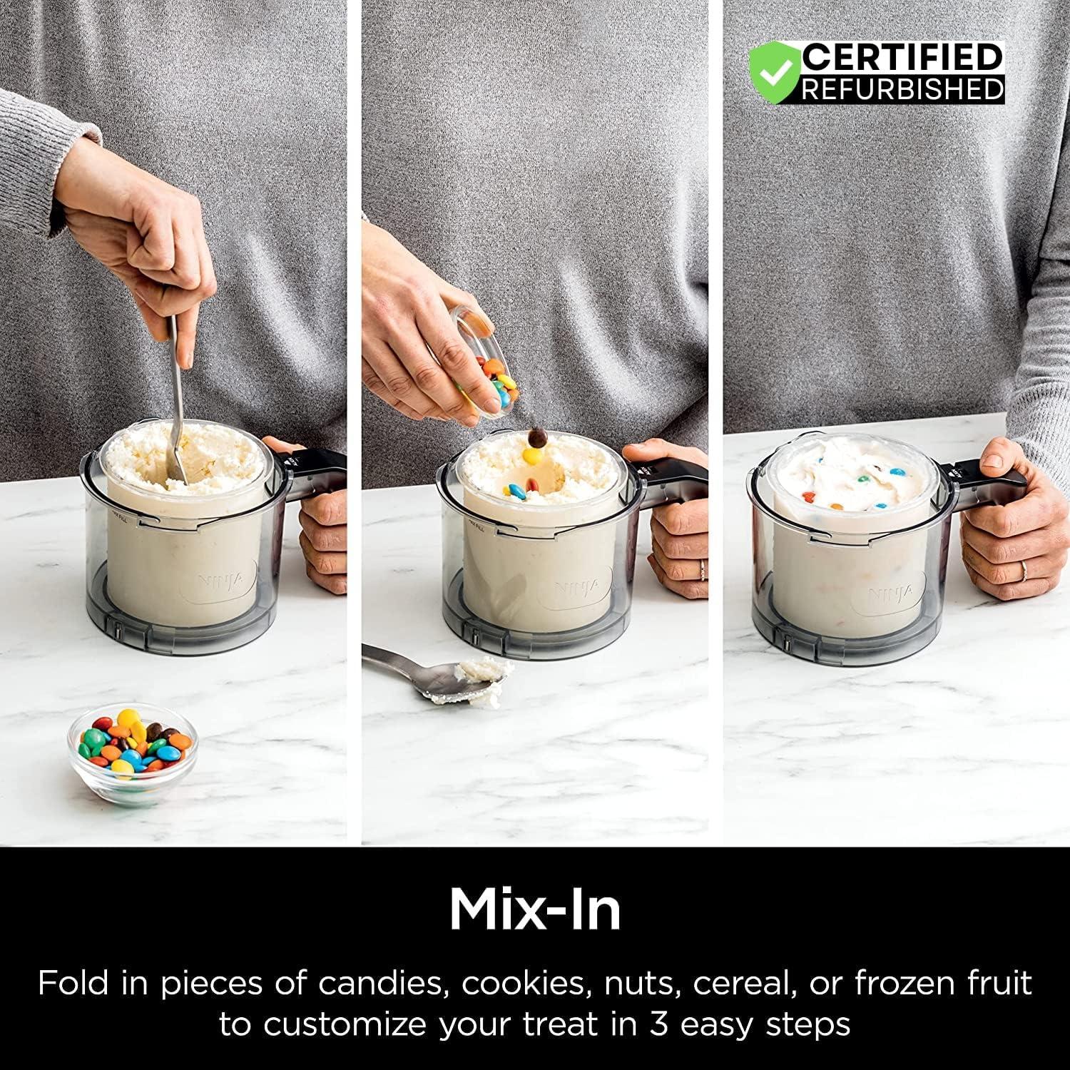 imageNinja NC501 CREAMi Deluxe 11in1 XL Ice Cream Maker Silver Renewed Bundle with 2 YR CPS Enhanced Protection Pack