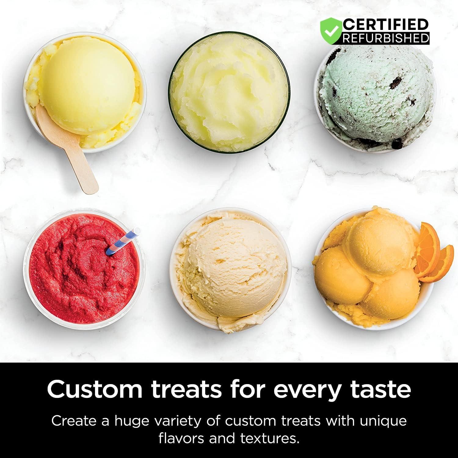 imageNinja NC501 CREAMi Deluxe 11in1 XL Ice Cream Maker Silver Renewed Bundle with 2 YR CPS Enhanced Protection Pack