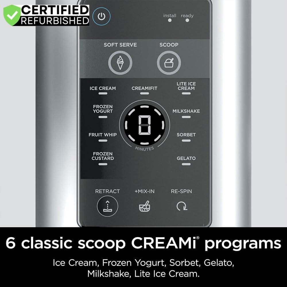 imageNinja NC701 CREAMi Swirl 13in1 Soft Serve Ice Cream Machine Renewed Bundle with 2 YR CPS Enhanced Protection Pack