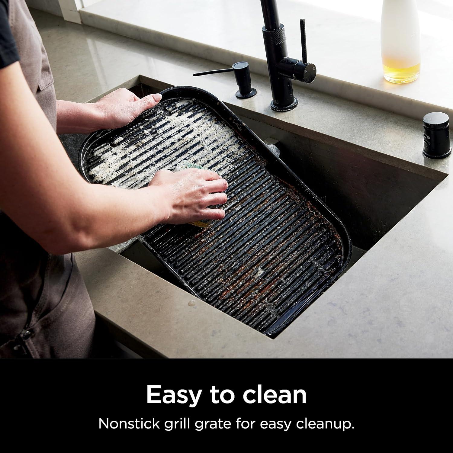 imageNinja OG951 Woodfire Pro Connect Premium XL Outdoor Grill ampamp Smoker Bluetooth App Enabled 7in1 Master Grill BBQ Smoker Outdoor Air Fryer Woodfire Technology 2 BuiltIn Thermometers BlackBlueXL GrillThermometer