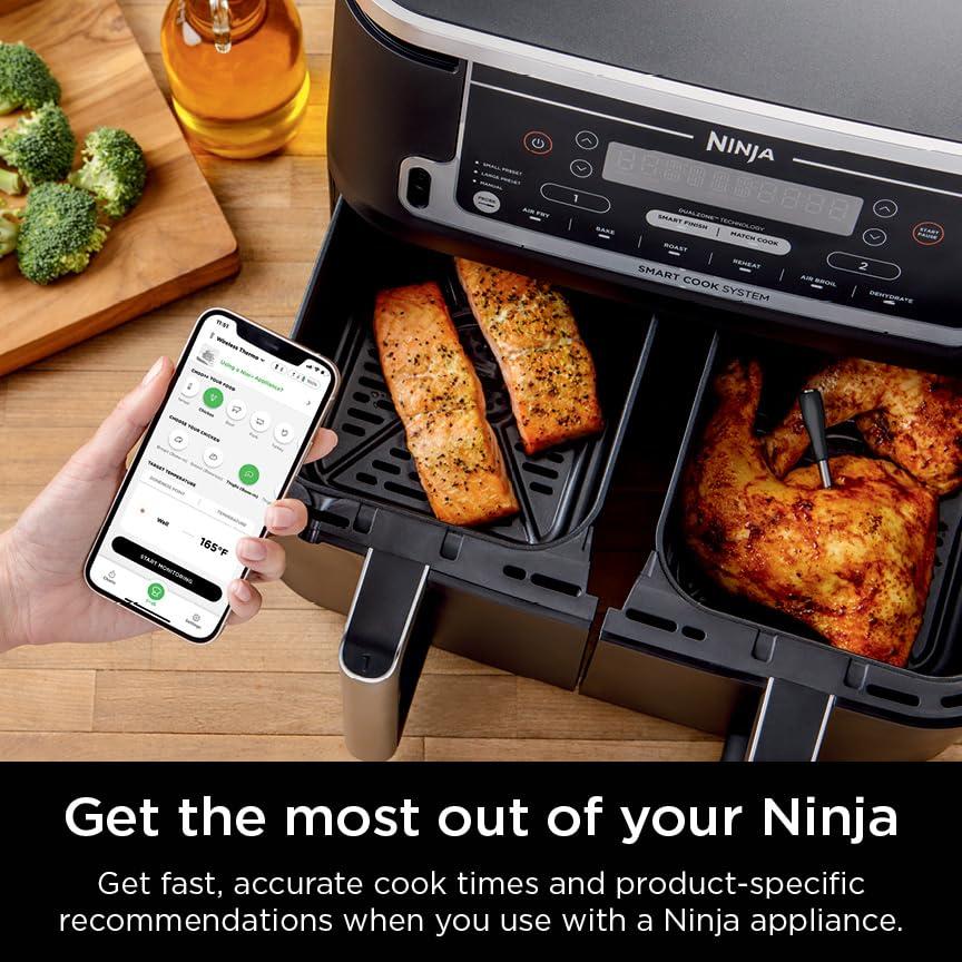 imageNinja ProChef Indoor ampamp Outdoor Wireless Meat Thermometer for Grill Oven Smoking Roasting Air Frying Flame Resistant Long Battery Life Bluetooth Waterproof WP100C Canadian Version