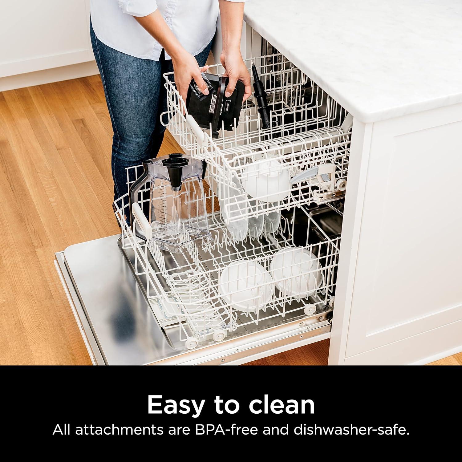 imageNinja Professional Blender 1000W Total Crushing Technology Smoothies Ice Crushing ampamp Frozen Fruit FullSize Countertop Blender 72oz Pitcher Black ampamp Grey BL610Generation 2 1000 Watts