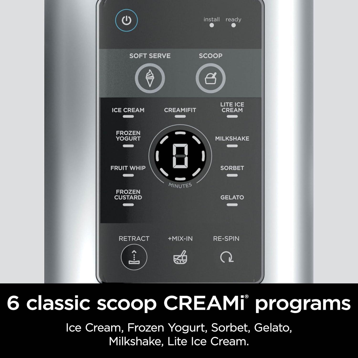 imageNinja Swirl by CREAMi Ice Cream and Soft Serve Maker Sorbet Milkshake Frozen Yogurt Low Calories Program ampamp More 13in1 Soft Serve Handle 2 CREAMi Swirl 16oz Pints NC701 Renewed