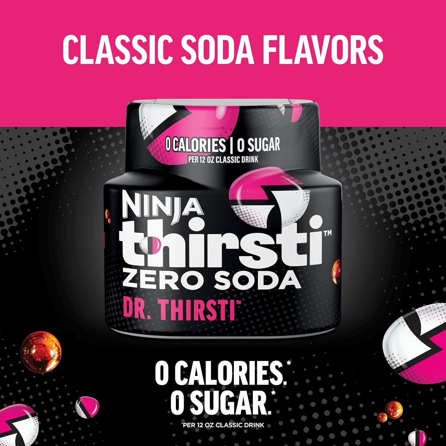 imageNinja Thirsti Flavored Water Drops ZERO SODA Dr Thirsti Classic Soda Flavors Sparkling or Still Zero Calories Zero Sugar Makes 17 12oz drinks 3 Pack WCFDRPPAMDr Thirsti