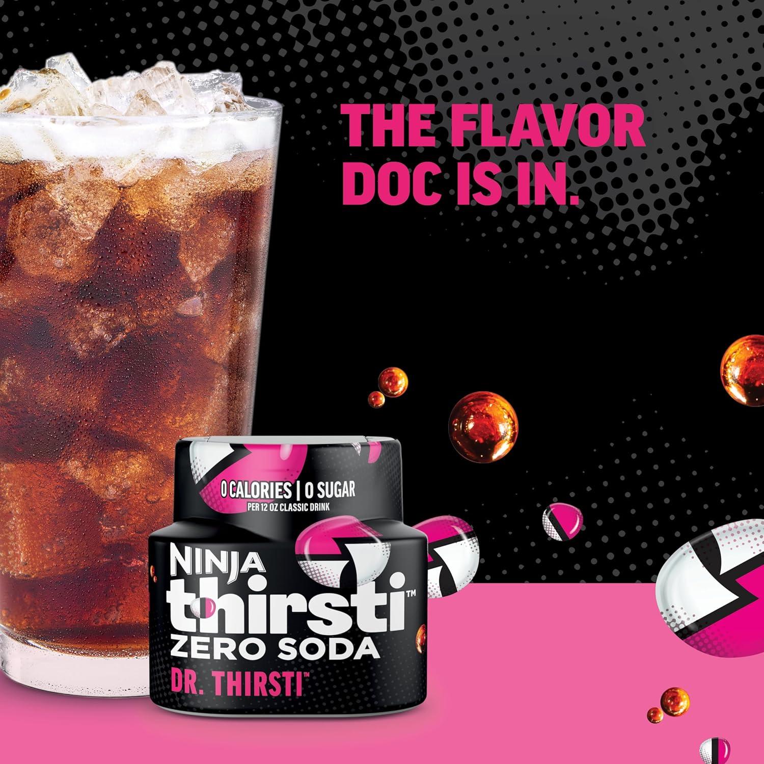 imageNinja Thirsti Flavored Water Drops ZERO SODA Dr Thirsti Classic Soda Flavors Sparkling or Still Zero Calories Zero Sugar Makes 17 12oz drinks 3 Pack WCFDRPPAMDr Thirsti