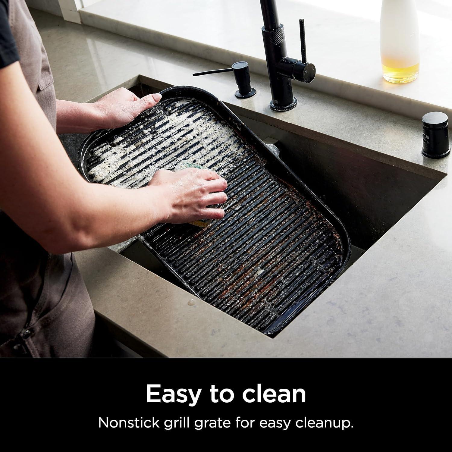 imageNinja Woodfire ProXL Outdoor Grill ampamp Smoker Thermometer 4in1 Master Grill BBQ Smoker Outdoor Air Fryer Bake Portable Electric Grill Renewed Hunter Green