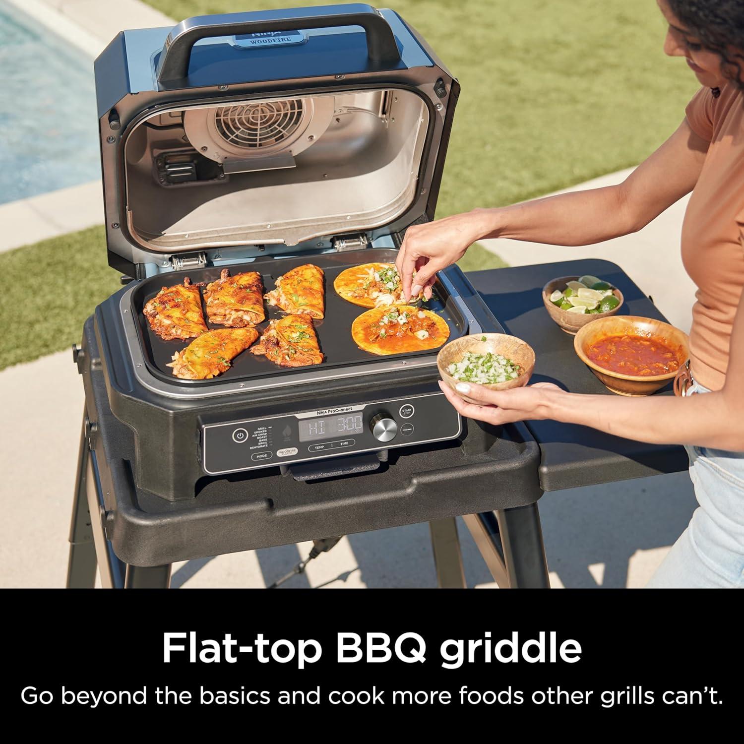 imageNinja XSKGRIDLXL Woodfire Premium Griddle Plate Compatible with OG800 and OG900 Series Direct EdgetoEdge Heat Ceramic Nonstick Precise Heat Control 1787 x 1235 BlackPlate