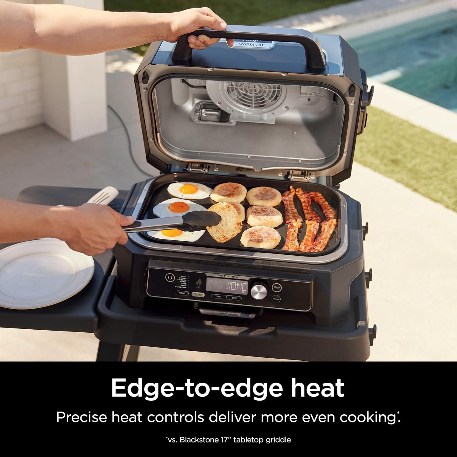 imageNinja XSKGRIDLXL Woodfire Premium Griddle Plate Compatible with OG800 and OG900 Series Direct EdgetoEdge Heat Ceramic Nonstick Precise Heat Control 1787 x 1235 BlackPlate