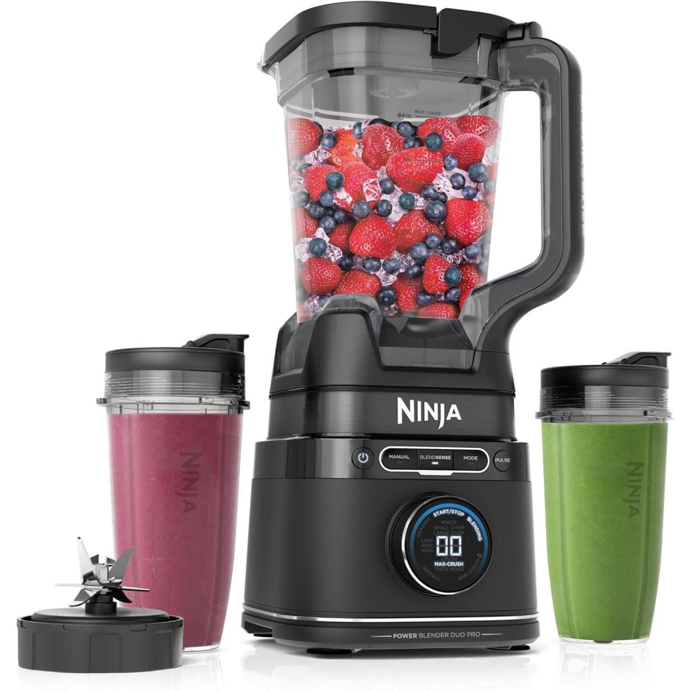 imageNinja  AllinOne Blender ampamp Food Processor  Best for Smoothies Cookie Dough Salsas Cole Slaw ampamp More  BlendSense Intelligence for Perfectly Smooth Results  1800 Watt  Black  TB401Power Blender  Cups