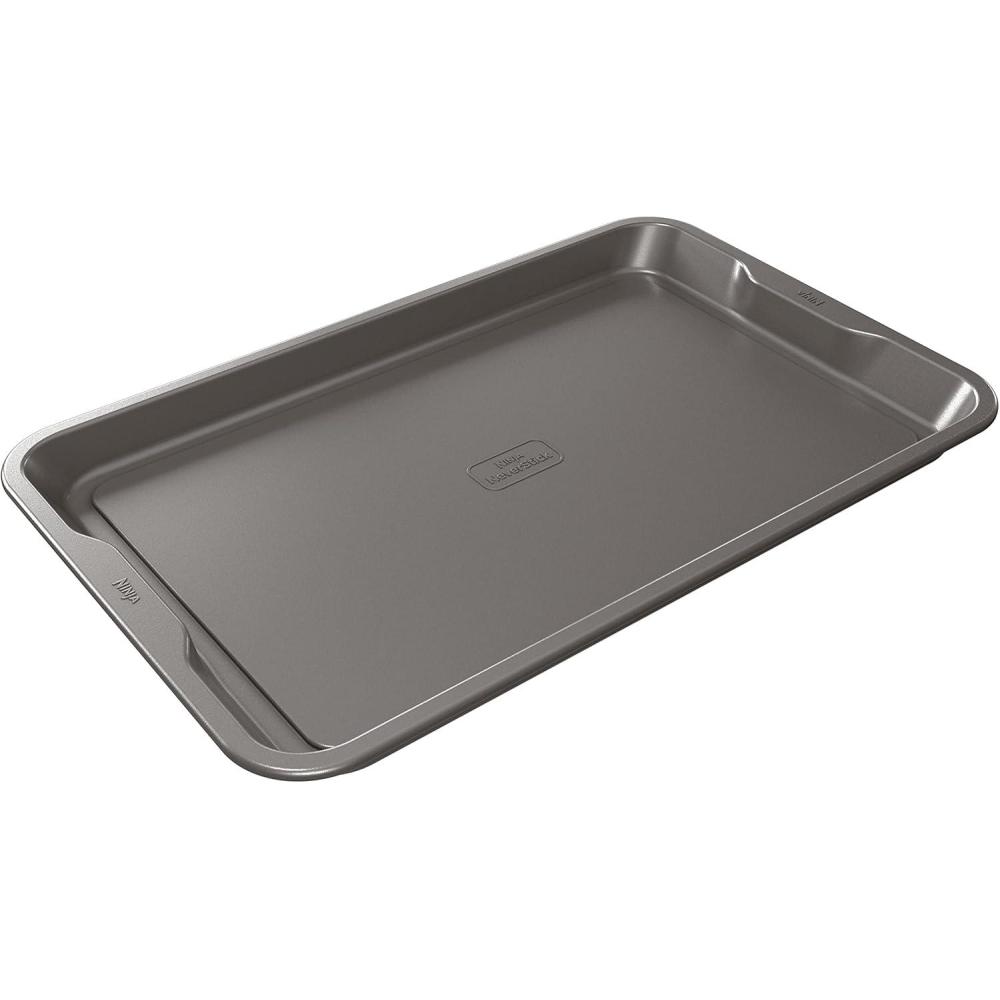 imageNinja B30309 Foodi NeverStick Premium 9 inch Round Cake Pan Nonstick Oven Safe up to 500F Dishwasher Safe Grey11x17 Cookie Pan
