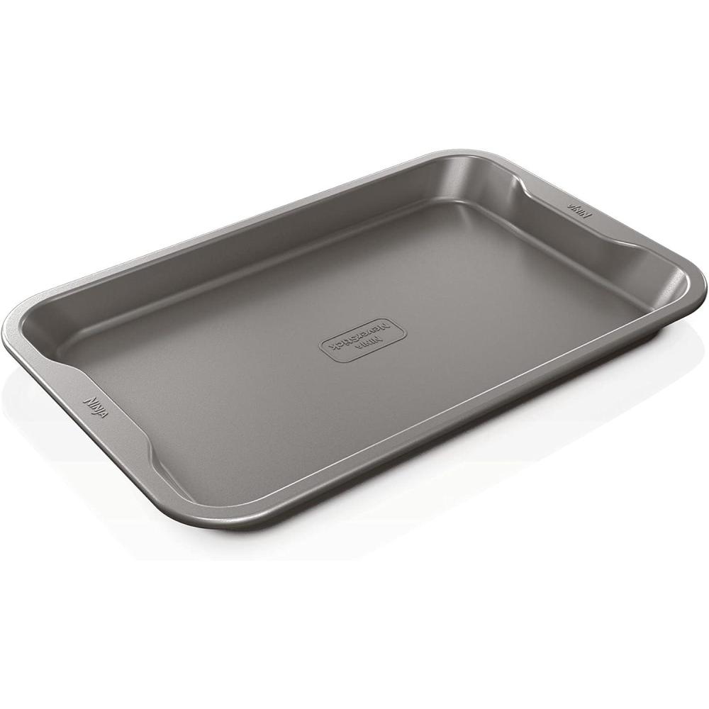 imageNinja B30309 Foodi NeverStick Premium 9 inch Round Cake Pan Nonstick Oven Safe up to 500F Dishwasher Safe Grey9x13 Cookie Pan