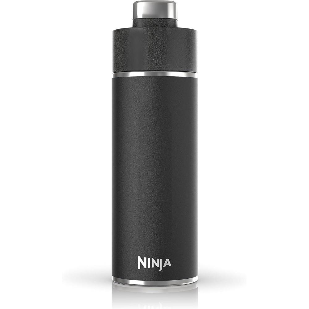 imageNinja DW2401BL Thirsti 24oz Travel Water Bottle For Carbonated Sparkling Drinks Colder and Fizzier Longer Leak Proof 24 Hrs Cold Dishwasher Safe Stainless Steel Insulated Tumbler Storm BlueBlack
