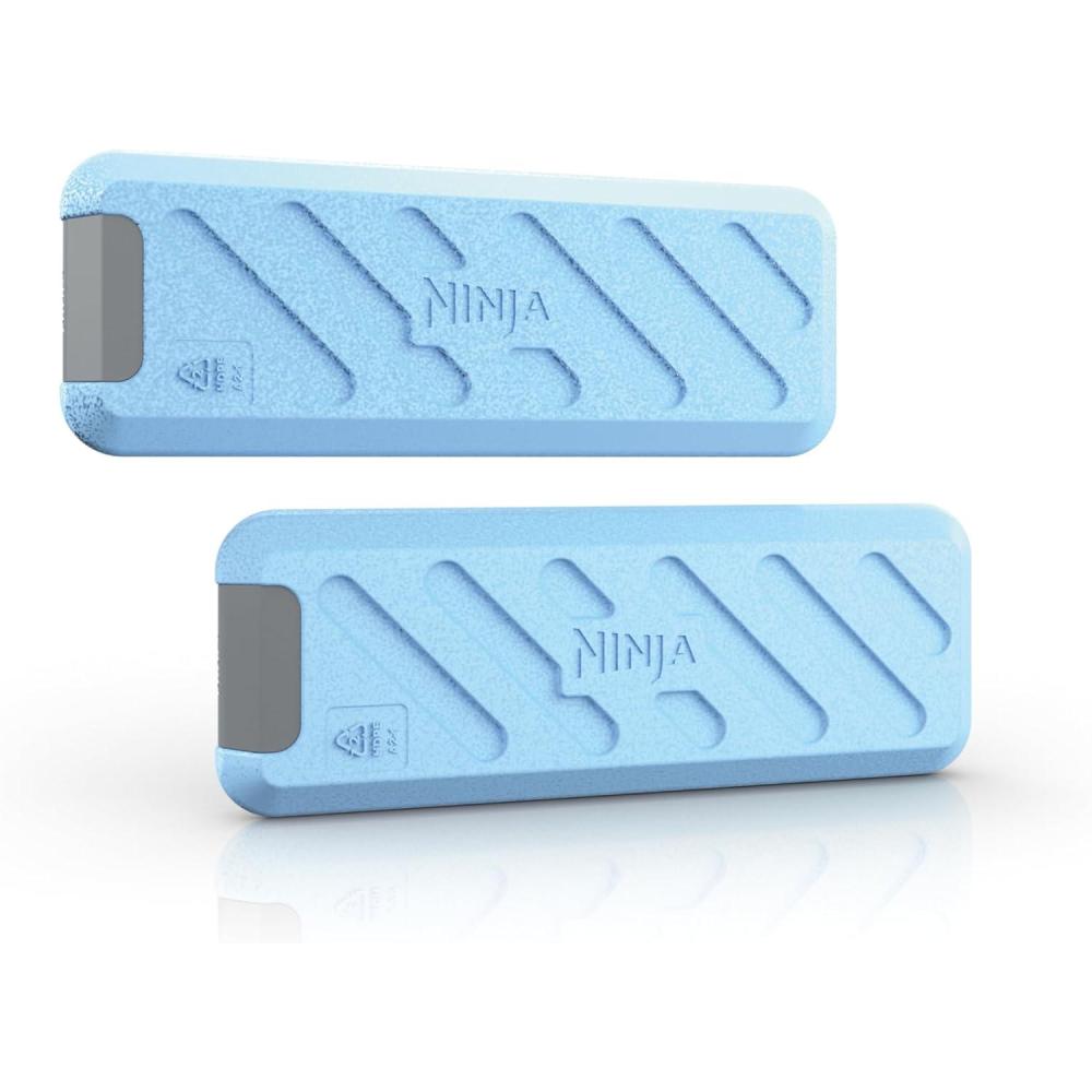 imageNinja FrostVault 1lb Ice Packs 2Pack Reusable Refreezable Ice Blocks Mess Free Recyclable Designed to Fit Ninja FrostVault