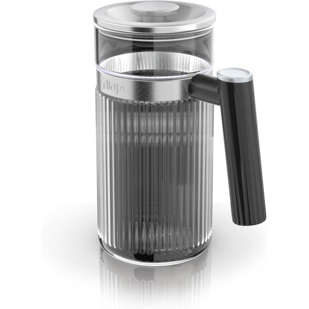 imageNinja Luxe Caf 28 oz Shareable Pitcher for Espresso and Coffee Glass Carafe Hot or Iced Espresso Machine Accessories XSKSHRBLEPTCHR