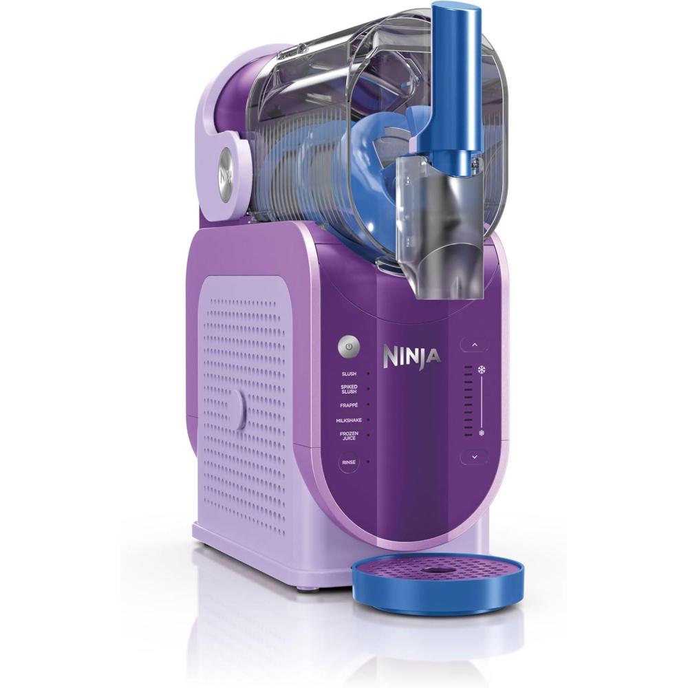 imageNinja SLUSHi Professional Frozen Drink Maker with RapidChill Technology 88 oz Frozen Drink ampamp Slushie Machine 5 Preset Programs Frozen Margaritas Frapps Premium Accents Blueberry Tea FS301MG