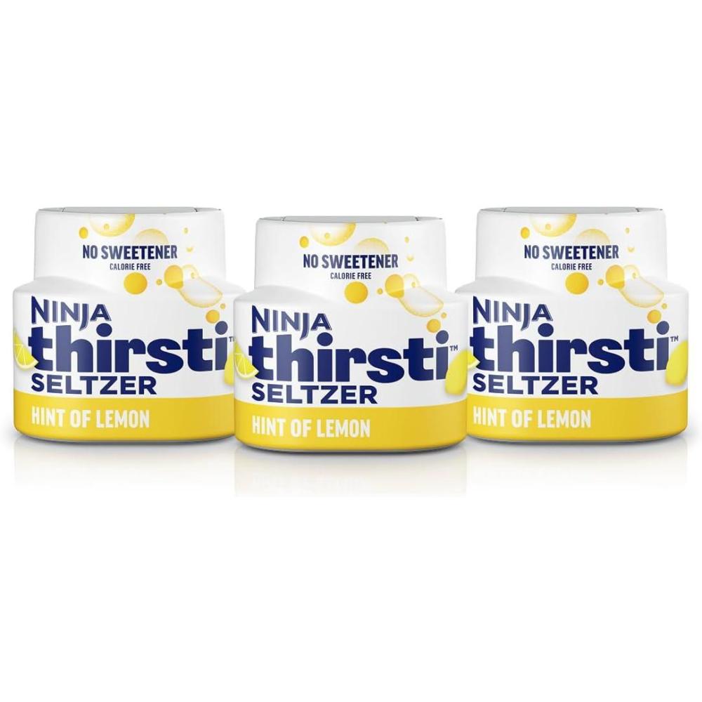 imageNinja Thirsti Flavored Water Drops  SELTZER Raspberry Crisp and Refreshing Sparkling Water Zero Calories Zero Sugar Zero Sweeteners Makes 20 12oz drinks 3 Pack WCFRASPAMLemon