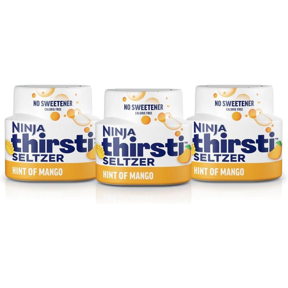 imageNinja Thirsti Flavored Water Drops  SELTZER Raspberry Crisp and Refreshing Sparkling Water Zero Calories Zero Sugar Zero Sweeteners Makes 20 12oz drinks 3 Pack WCFRASPAMMango