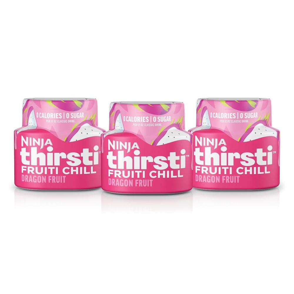 imageNinja Thirsti Flavored Water Drops FRUITI CHILL Orange Bold Fruit Flavor Sparkling or Still Zero Calories Zero Sugar Makes 17 12oz drinks 3 Pack WCFOTNGAMDragon Fruit