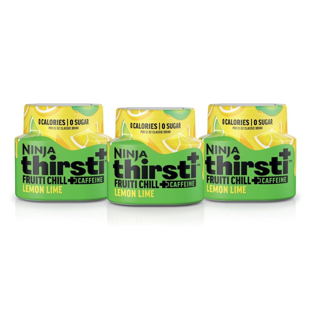 imageNinja Thirsti Flavored Water Drops FRUITI CHILL Wild Berry Bold Fruit Flavor with Caffeine Sparkling or Still Zero Calories Zero Sugar Makes 17 12oz drinks 3 Pack WCFWDBRAMLemon Lime
