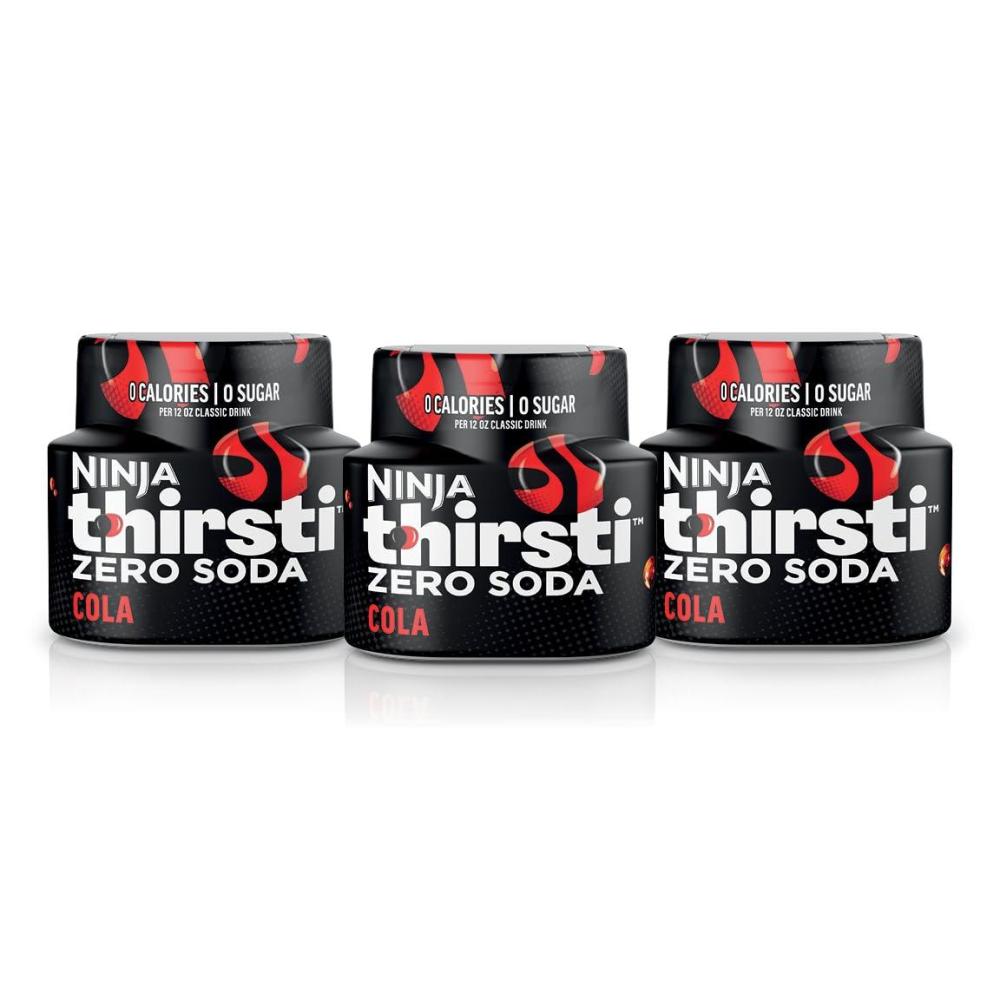imageNinja Thirsti Flavored Water Drops ZERO SODA Dr Thirsti Classic Soda Flavors Sparkling or Still Zero Calories Zero Sugar Makes 17 12oz drinks 3 Pack WCFDRPPAMCola