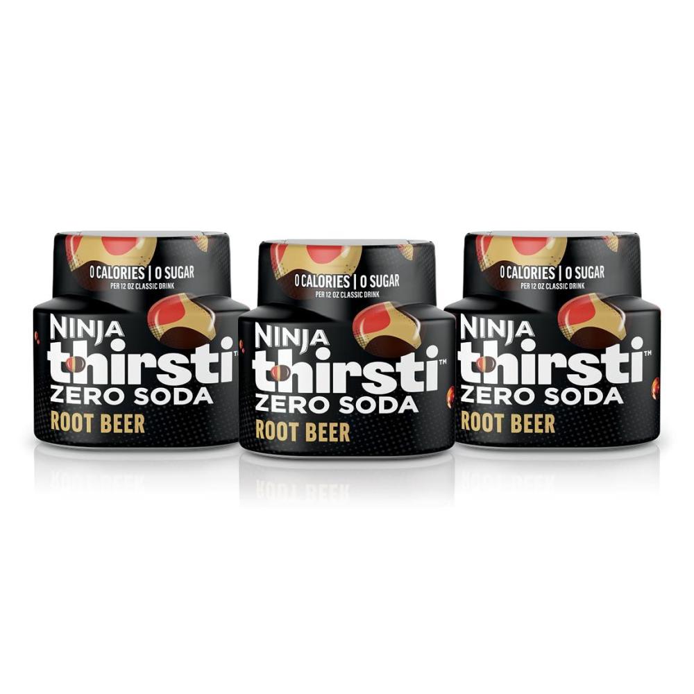 imageNinja Thirsti Flavored Water Drops ZERO SODA Dr Thirsti Classic Soda Flavors Sparkling or Still Zero Calories Zero Sugar Makes 17 12oz drinks 3 Pack WCFDRPPAMRoot Beer
