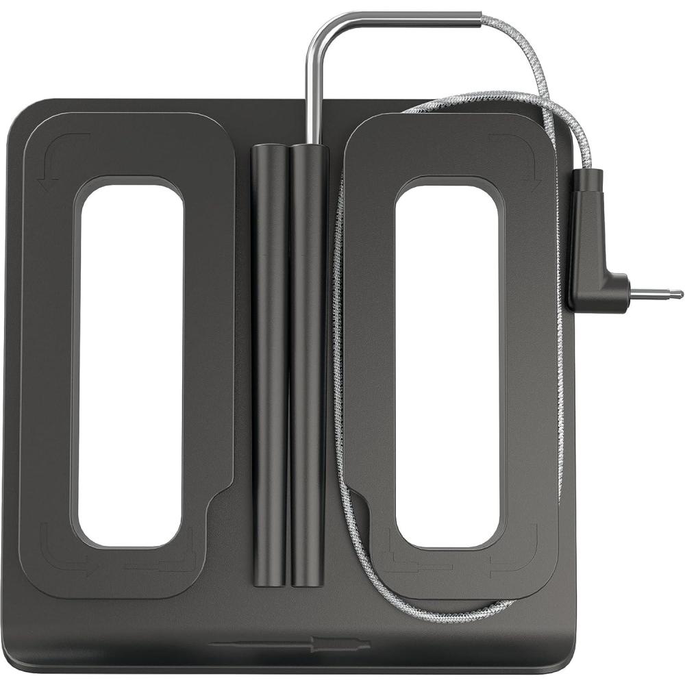 imageNinja XSKPROBEXL Woodfire Smart Thermometer Compatible with OG900 Series Additional Thermometer to Monitor Multiple Proteins Controlled Grilling and Smoking Includes Dual Storage Box BlackSilver