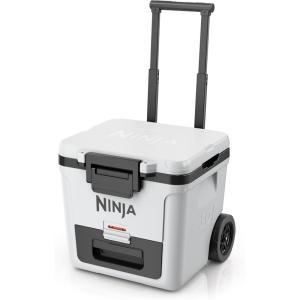 Ninja | Cooler | FrostVault 30QT Cooler with Wheels | Insulated with Temp Dry Storage Drawer | Keeps Ice Cold for Days | for The Beach, Camping, Picnics & More | Birch Beige | FB230CS(Cloud White)