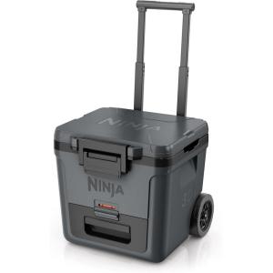 Ninja | Cooler | FrostVault 30QT Cooler with Wheels | Insulated with Temp Dry Storage Drawer | Keeps Ice Cold for Days | for The Beach, Camping, Picnics & More | Birch Beige | FB230CS(Grey)
