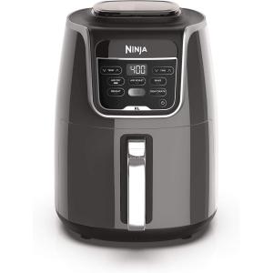 Ninja | XL Single Basket Air Fryer | 5.5 QT Capacity fits 3lbs of Wings | 5-in-1Air Fry, Roast, Bake,Reheat & Dehydrate |Dishwasher Safe Parts & Recipe Guide | Grey |AF150AMZ(5.5 QT XL)