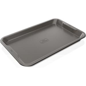 Ninja B30309 Foodi NeverStick Premium 9 inch Round Cake Pan, Nonstick, Oven Safe up to 500⁰F, Dishwasher Safe, Grey(10″x15″ Cookie Pan)