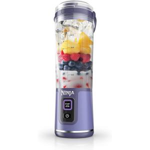 Ninja BC151CR Blast Portable Blender, Cordless, 18oz. Vessel, Personal Blender-for Shakes & Smoothies, BPA Free, Leakproof-Lid & Sip Spout, USB-C Rechargeable, Dishwasher Safe Parts, Cranberry Red(Galaxy Purple)