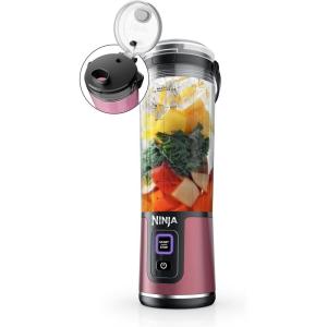 Ninja BC151CR Blast Portable Blender, Cordless, 18oz. Vessel, Personal Blender-for Shakes & Smoothies, BPA Free, Leakproof-Lid & Sip Spout, USB-C Rechargeable, Dishwasher Safe Parts, Cranberry Red(Metallic Red)